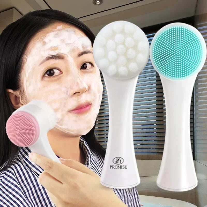 Silicon Facial Cleaning Brush Portable-Double sided